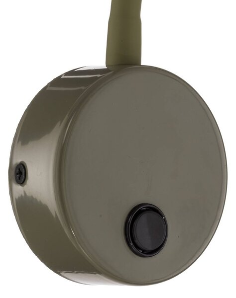 Kinkiet Lagos TK Lighting, możliwość ściemniania, zielony, sypialnia, metal