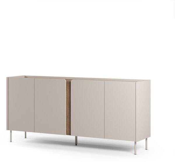 Kremowo-naturalna komoda w dekorze dębu 180x82x40 cm Lucile – Marckeric
