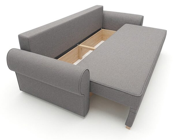 Sofa z Funkcją Spania RELON Szara Nowoczesna