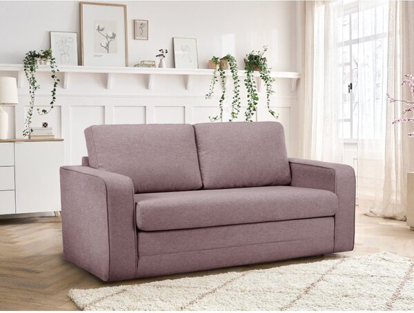 Jasnoróżowa rozkładana sofa 160 cm Come – Bobochic Paris
