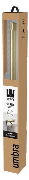 Stalowy regulowany karnisz w kolorze złota 91 - 168 cm Cleo – Umbra