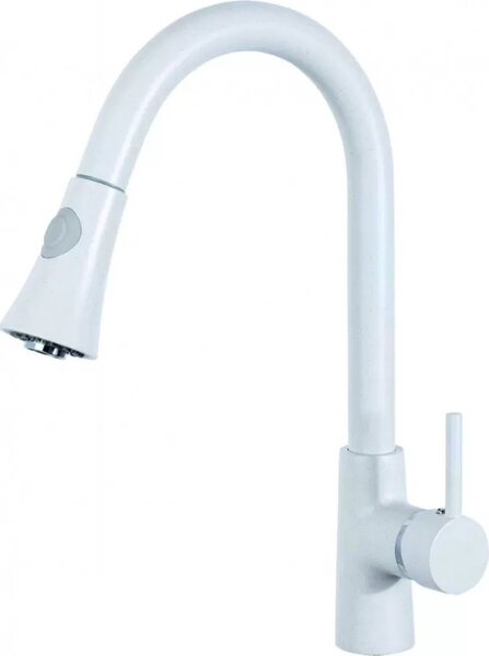 Bateria kuchenna, 39 cm, biaa, z obrotow wylewk o zakresie 360°, Tilia