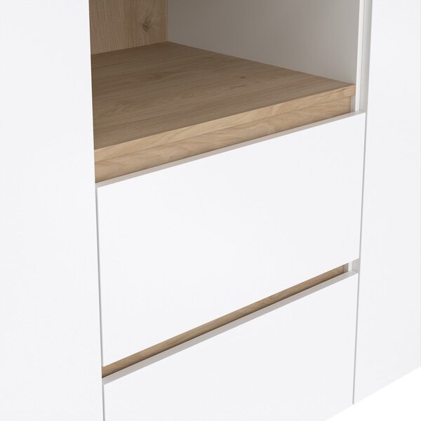 Biało-naturalna komoda w dekorze dębu 149x84x48 cm Next – Tvilum