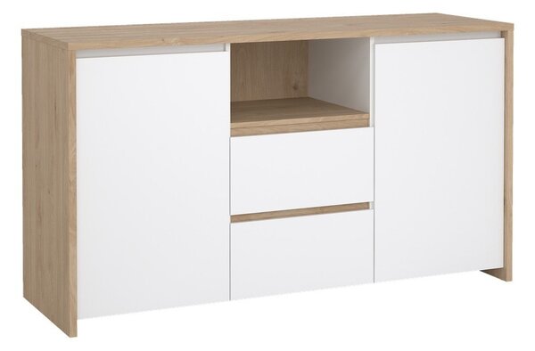 Biało-naturalna komoda w dekorze dębu 149x84x48 cm Next – Tvilum