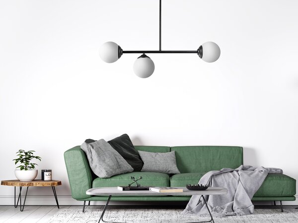 NOWOCZESNA LAMPA SUFITOWA WISZĄCA CZARNA FINO W3