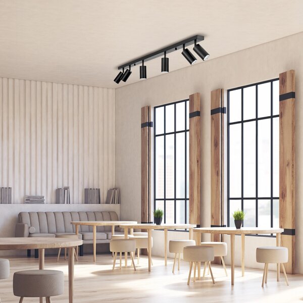 SPOT NOWOCZESNA LAMPA SUFITOWA CZARNA NEO W6