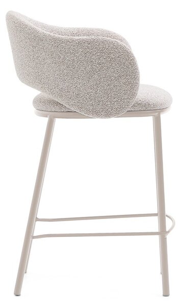 Hoker w kolorze kości słoniowej (wysokość siedziska 65 cm) Maina – Kave Home