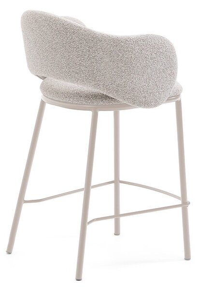 Hoker w kolorze kości słoniowej (wysokość siedziska 65 cm) Maina – Kave Home