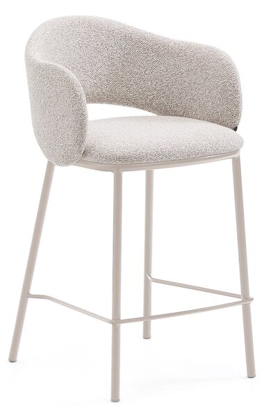Hoker w kolorze kości słoniowej (wysokość siedziska 65 cm) Maina – Kave Home