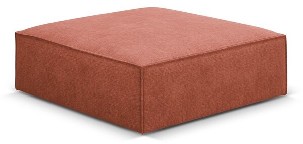 Ceglasty podnóżek z tkaniny szenilowej Vanda – Mazzini Sofas