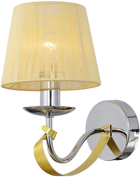 Diva Lampa Kinkiet 1X40W E14 Chrom/Złoty