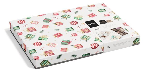 Kartonowy pojemnik dekoracyjny z pokrywką 37x50x15 cm Engla Christmas Storage – Bigso