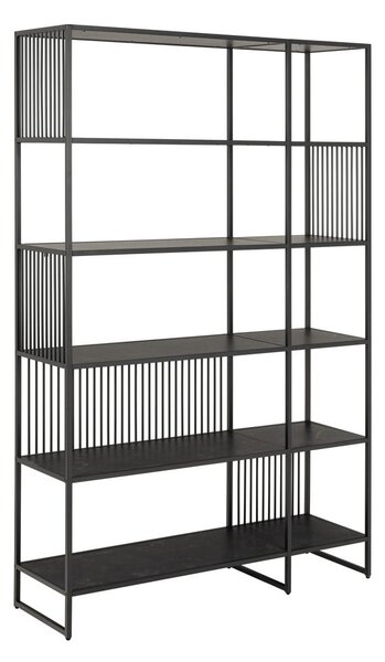 Czarny regał 120x185x35 cm Strington – Actona