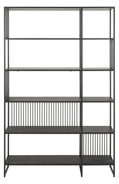 Czarny regał 120x185x35 cm Strington – Actona