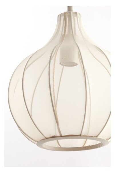 Beżowa lampa wisząca z tekstylnym kloszem ø 29 cm Elati – Light & Living