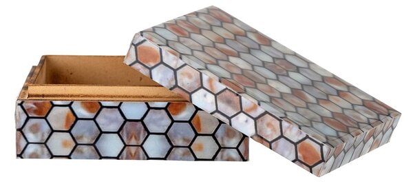 Pojemnik dekoracyjny z żywicy polimerowej 13x10x5 cm Domino – Bloomingville