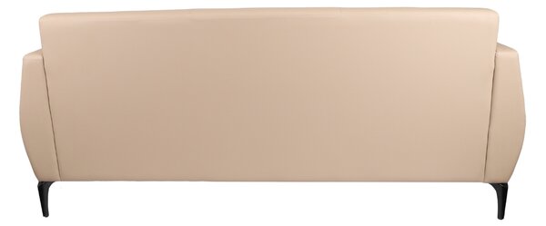 Trzyosobowa Sofa Basco Coffee 3, skórzana, beżowa, do lobby, recepcji, poczekalni