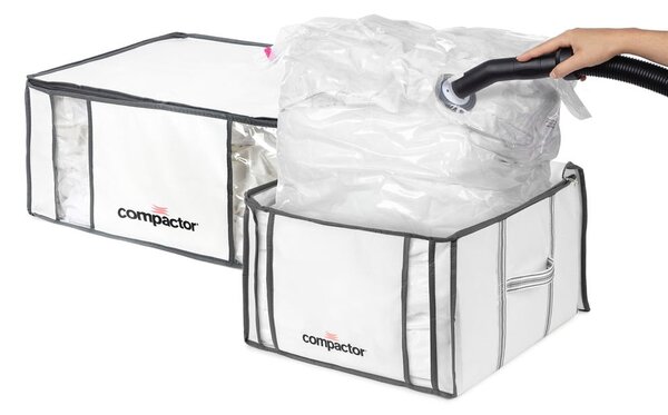 Tekstylne pojemniki do przechowywania ubrań zestaw 2 szt. próżniowe/usztywniane 65x45x27 cm Life – Compactor