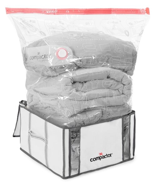 Tekstylne pojemniki do przechowywania ubrań zestaw 2 szt. próżniowe/usztywniane 42x25x25 cm Life – Compactor