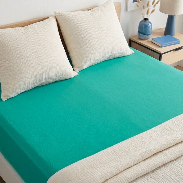 4Home prześcieradło jersey IDEAL zielony turkus, 90–100 x 200 cm, 90–100 x 200 cm