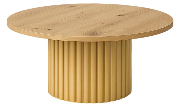 Okrągły stolik kawowy Pico o średnicy 58 cm, podstawa złota