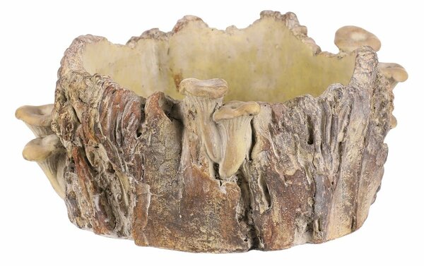 Obudowa betonowa - pień z grzybami, 26 x 24 x 14cm, 26 cm