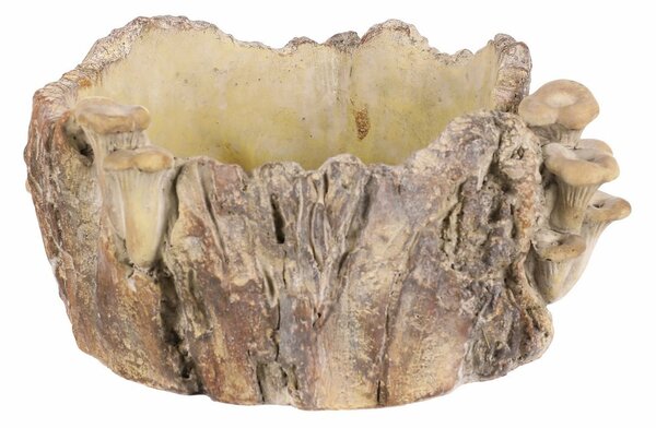 Obudowa betonowa - pień z grzybami, 26 x 24 x 14cm, 26 cm