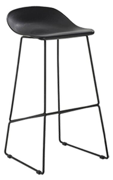 Krzesło barowe DOT BAR siedzisko czarne hoker loftowy