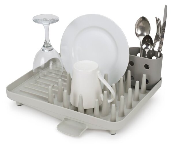 Jasnoszary plastikowy ociekacz 33,5x31,5 cm Duo – Joseph Joseph