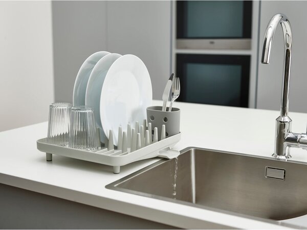 Jasnoszary plastikowy ociekacz 33,5x31,5 cm Duo – Joseph Joseph
