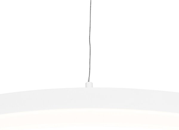 Designerska lampa wisząca biała 60 cm z wbudowanym LED o 3-stopniowej regulacji jasności - Anello