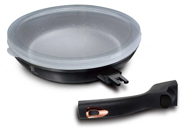 Czarna patelnia z odpinaną rączką 28 cm W3-A30