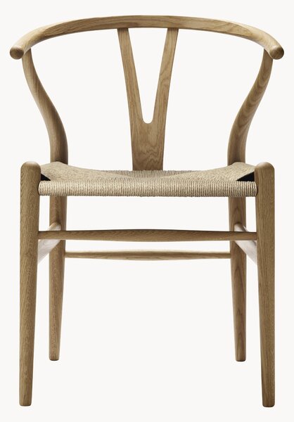Krzesło z drewna z plecionym siedziskiem CH24 Wishbone Chair
