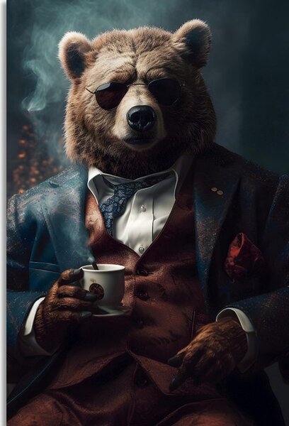 Obrazy zwierzęcy gangster niedźwiedż