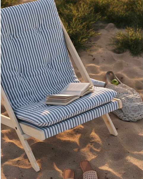 Fotel rozkładany Karup Design Boogie Raw/Beach Blue