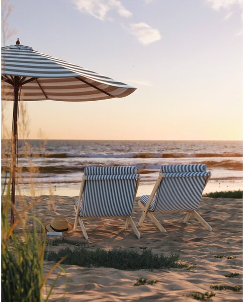 Fotel rozkładany Karup Design Boogie Raw/Beach Blue