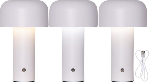 Biała lampa stołowa LED (wysokość 21,5 cm) Bobby – Star Trading
