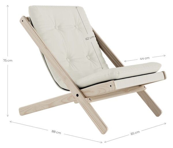 Fotel rozkładany Karup Design Boogie Raw/Beach Blue
