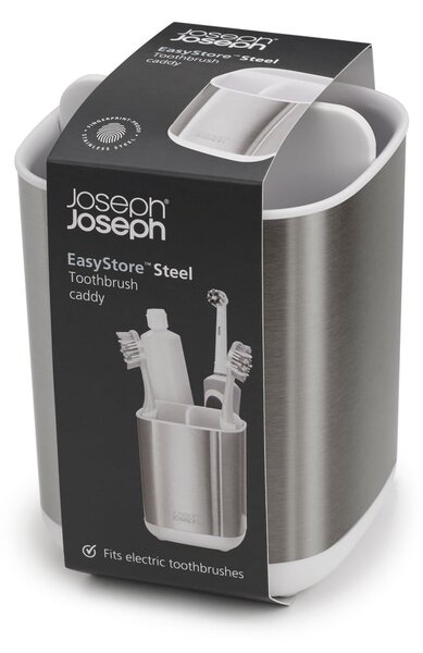 Stojak na szczoteczki ze stali nierdzewnej Joseph Joseph EasyStore