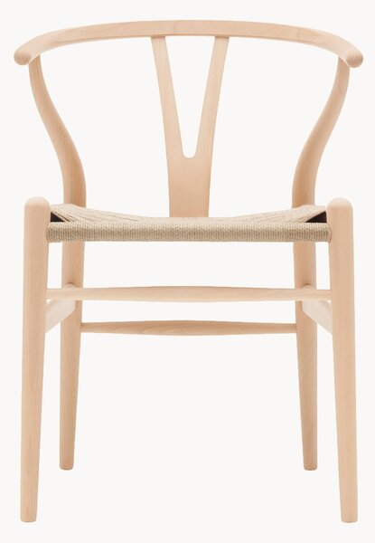 Krzesło z drewna z plecionym siedziskiem CH24 Wishbone Chair