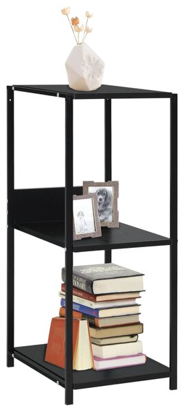Mała, prosta półka na książki, czarna, 33,5x39,6x79,7 cm