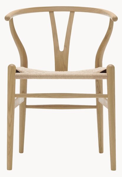 Krzesło z drewna z plecionym siedziskiem CH24 Wishbone Chair