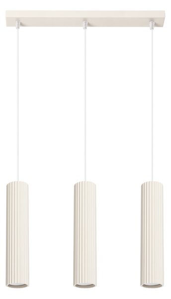 SOLLUX Lampa wisząca KARBON 3L beżowy