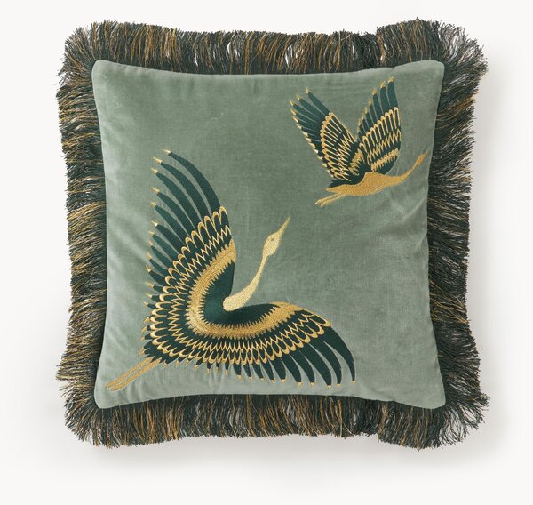 Poszewka na poduszkę z aksamitu z haftem Onyx