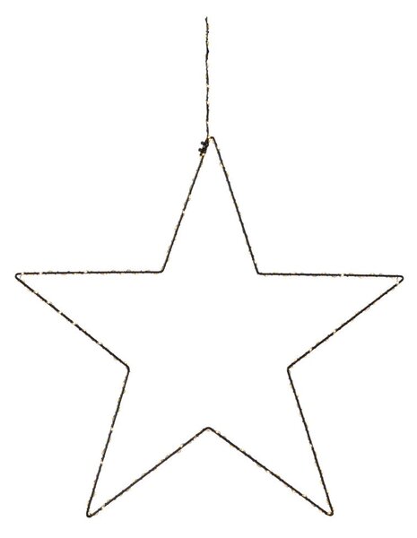 Czarna świąteczna wisząca dekoracja świetlna Markslöjd Alpha Star, wys. 30 cm