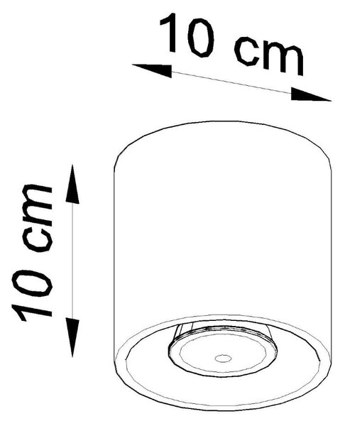 Ciemnoszara lampa punktowa ø 10 cm Roda – Sollux
