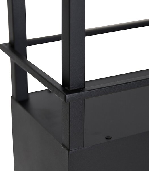 Industrialna lampa wisząca czarna z półką 4-światła GU10 - Cage Rack
