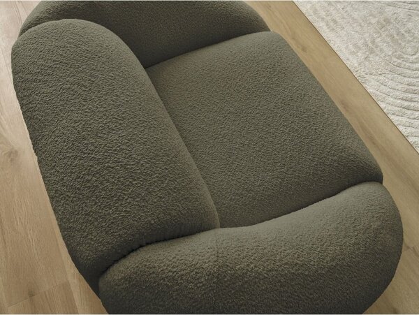 Zielony fotel z materiału bouclé Tina – Bobochic Paris