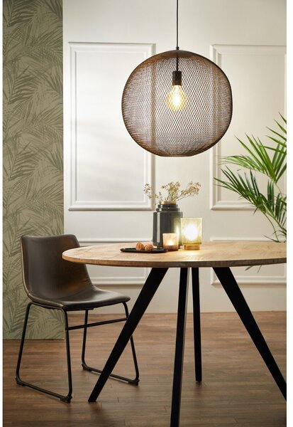 Lampa wisząca w kolorze matowej czerni z metalowym kloszem ø 50 cm Reilley – Light & Living