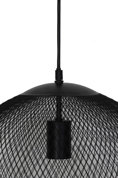 Lampa wisząca w kolorze matowej czerni z metalowym kloszem ø 50 cm Reilley – Light & Living